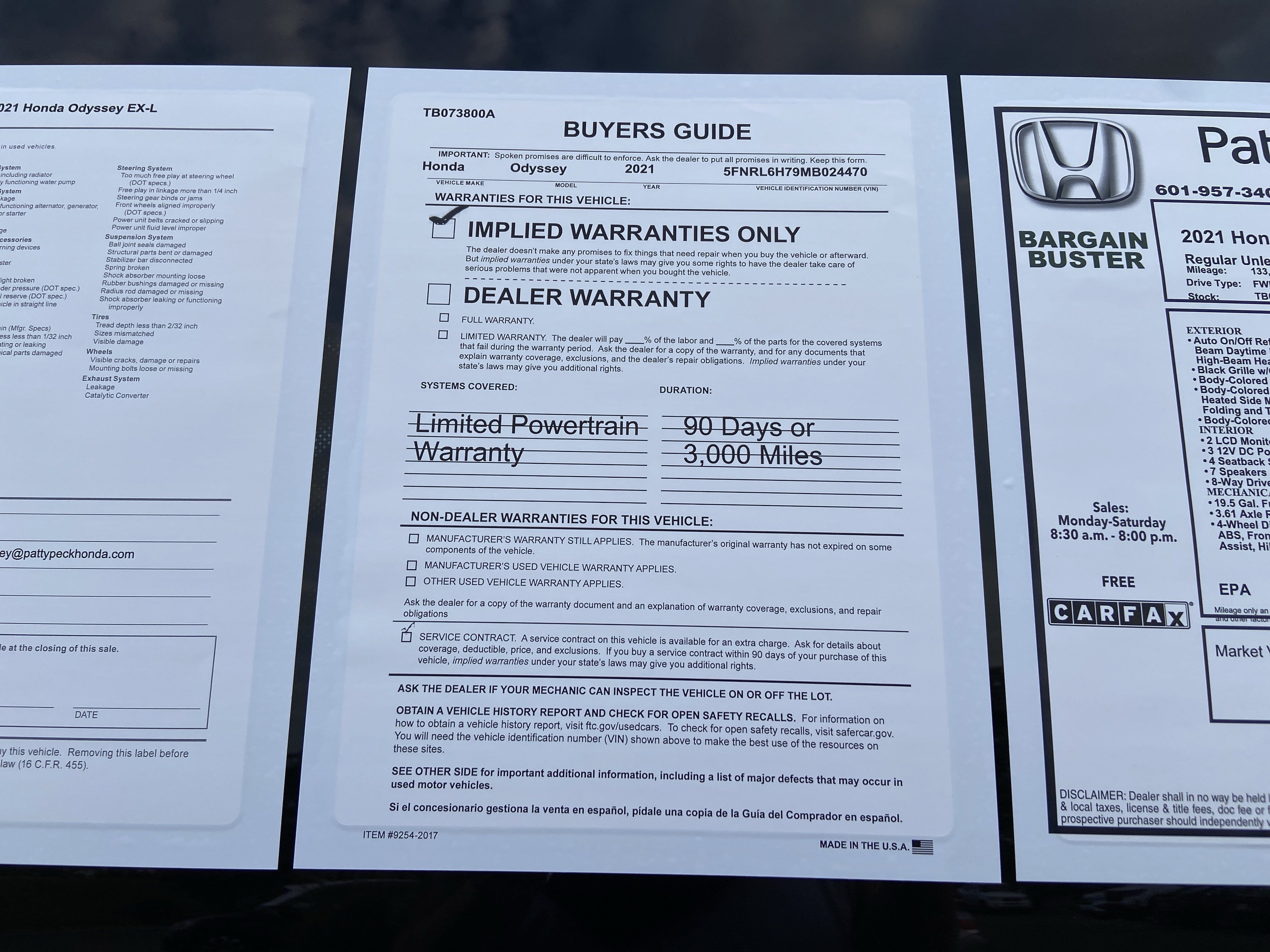 Used 2021 Lunar Silver Metallic Honda EX-L image 5