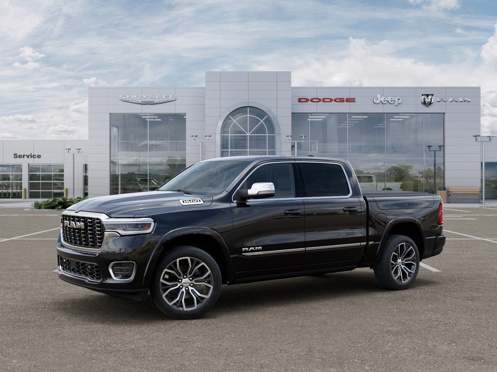 New 2026 Diamond Black Crystal Pearl-Coat Exterior Paint RAM Tungsten image 17