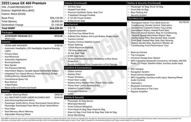 Used 2022 Nightfall Mica Lexus 460 image 41