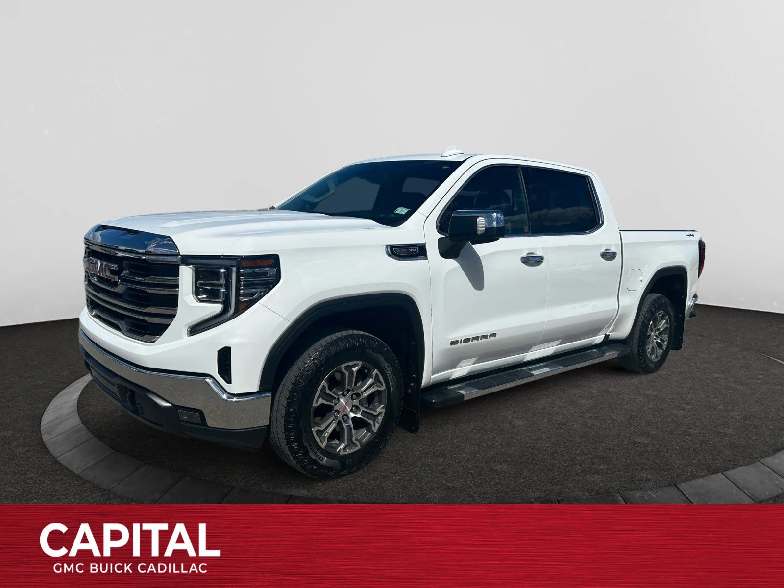 Used 2023 Summit White GMC SLT Crew Cab image 1