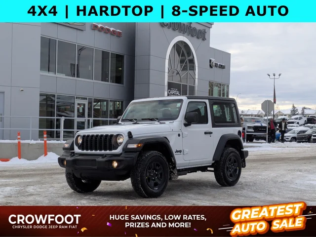 2026 Jeep Wrangler Sport - - 4x4 - Black Freedom Top - Customer Preferred Pkg 22B - 8-Speed Auto & More!