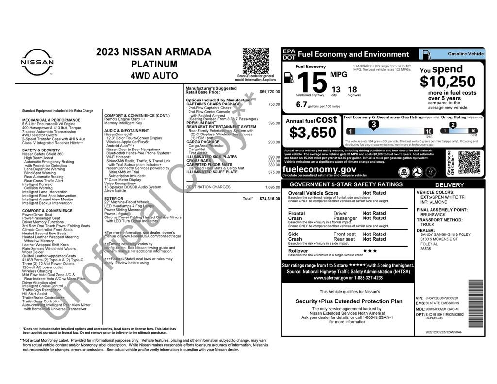 Used 2023 White Nissan Platinum image 46