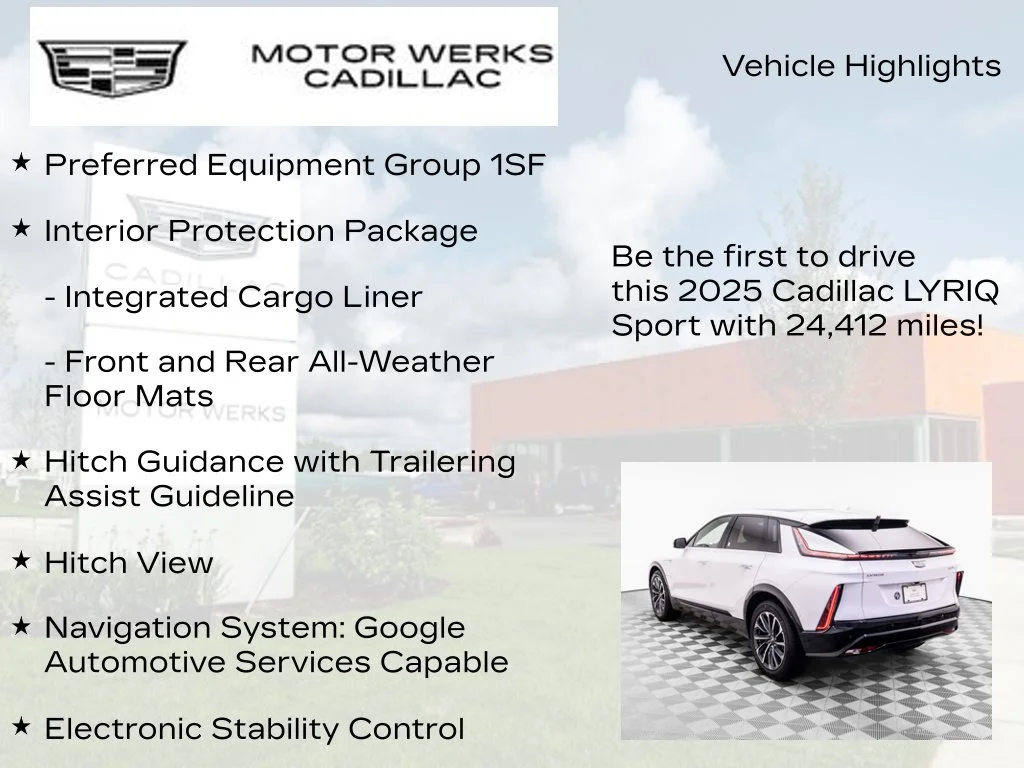 Certified Used 2025 White Cadillac Sport image 7