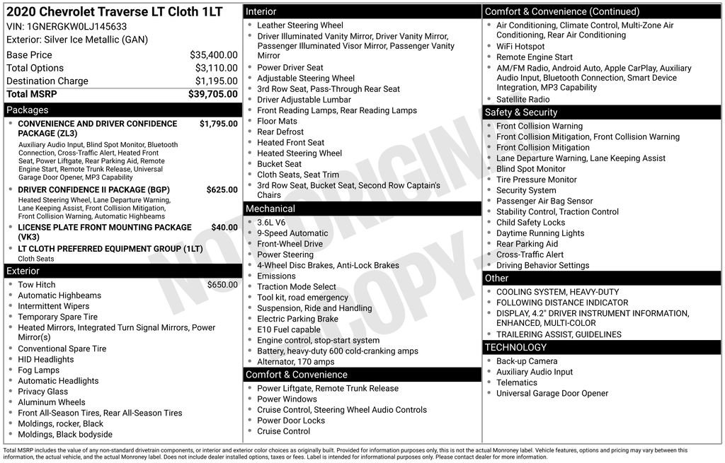 Used 2020 Silver Chevrolet LT image 7