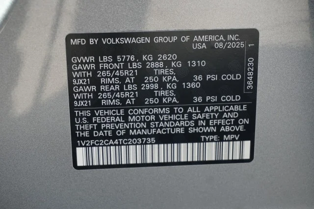 New 2026 Silver Mist Metallic Volkswagen 2.0T SEL Premium R-Line image 38