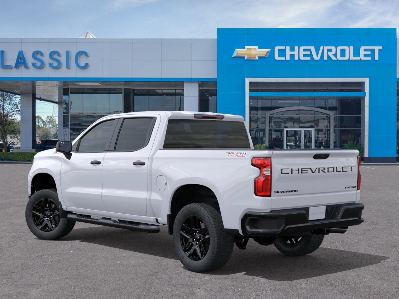 2026 Chevrolet Silverado 1500 Custom Trail Boss White at Classic Elite Chevrolet Hwy 6