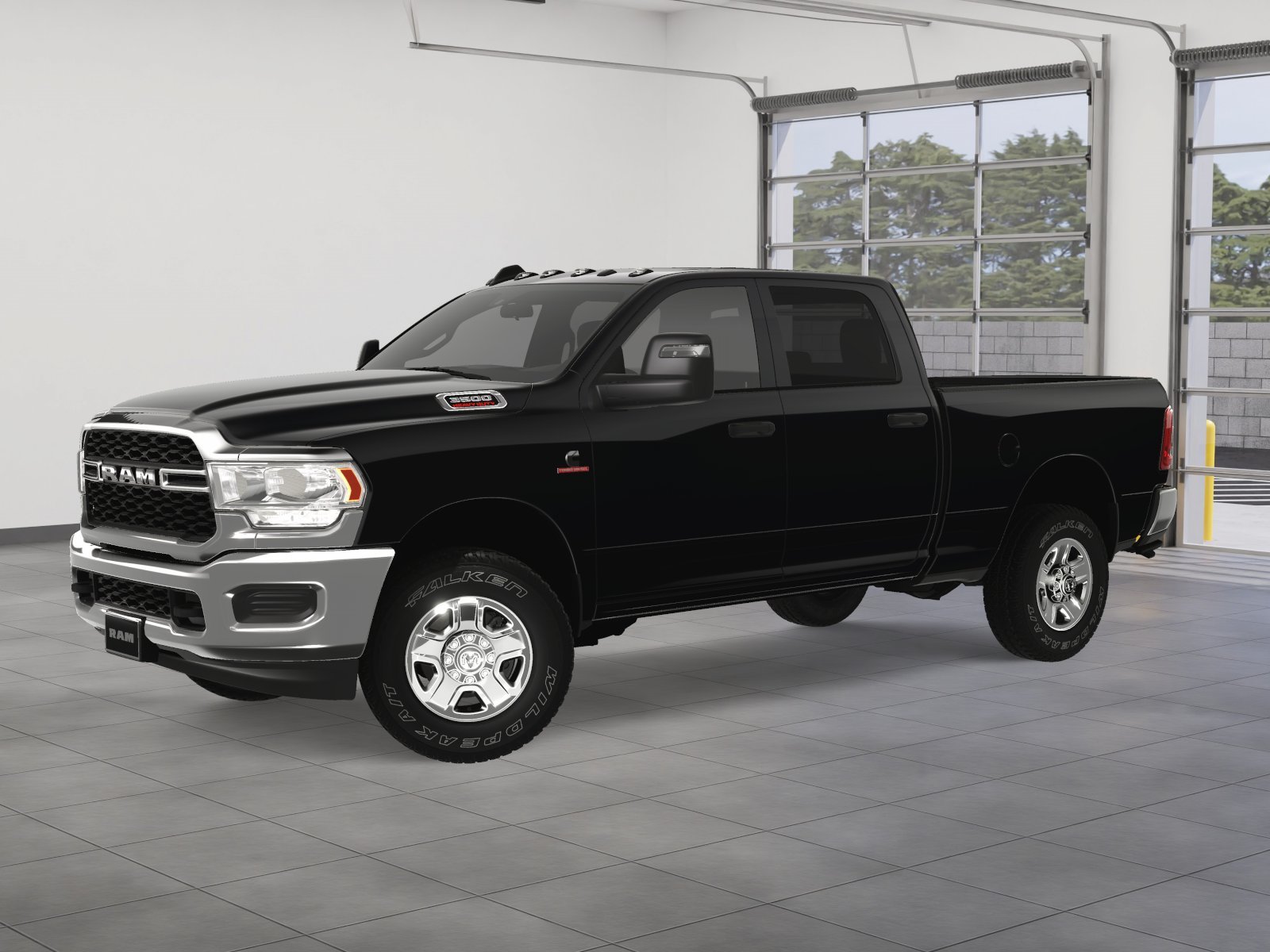 New 2024 Diamond Black Crystal Pearl-Coat Exterior Paint RAM Tradesman image 29