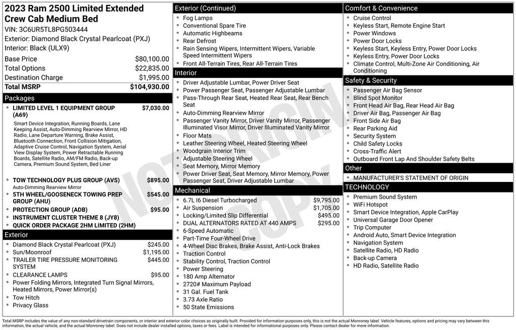 Used 2023 Black Ram Limited image 22