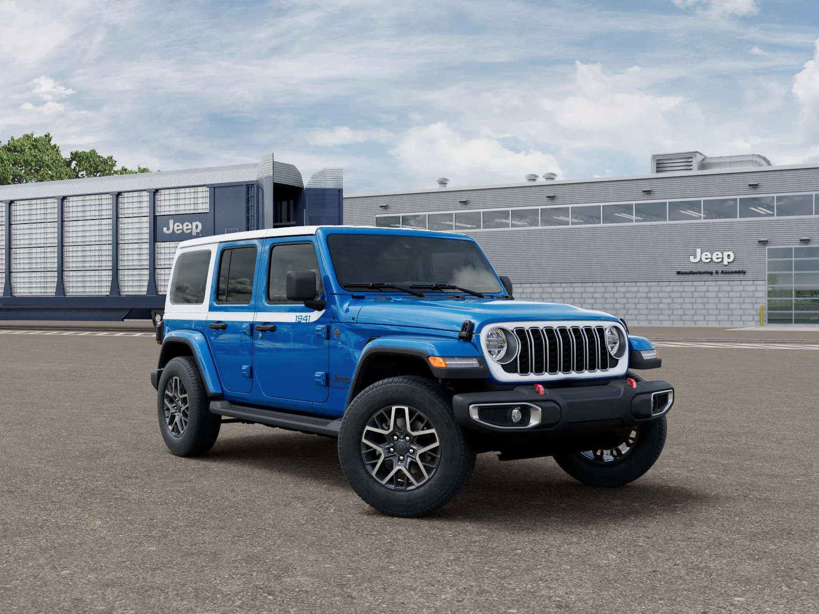 New 2027 Hydro Blue Pearlcoat Jeep Sahara image 3