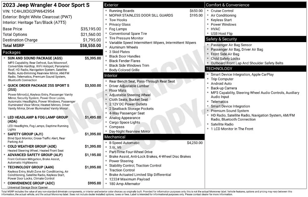 Used 2023 White Jeep Sport S image 39