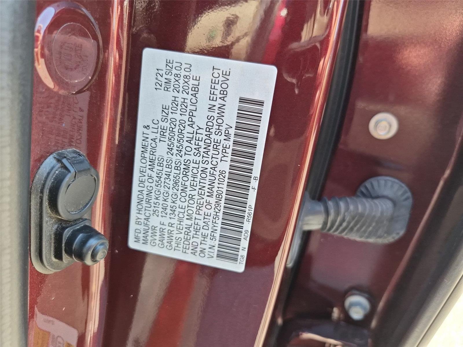 Used 2022 DEEP SCARLET PEARL Honda SE image 42