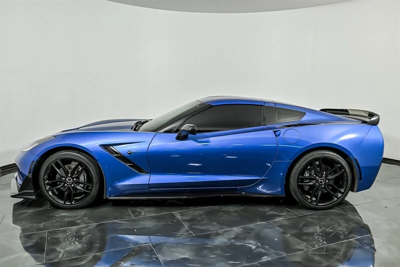 Used 2015 Laguna Blue Tintcoat Chevrolet Stingray-MANUAL-$20K MODS! image 6
