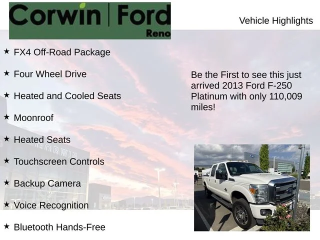 Used 2013 White Platinum Tri-Coat Metallic Ford Platinum image 4