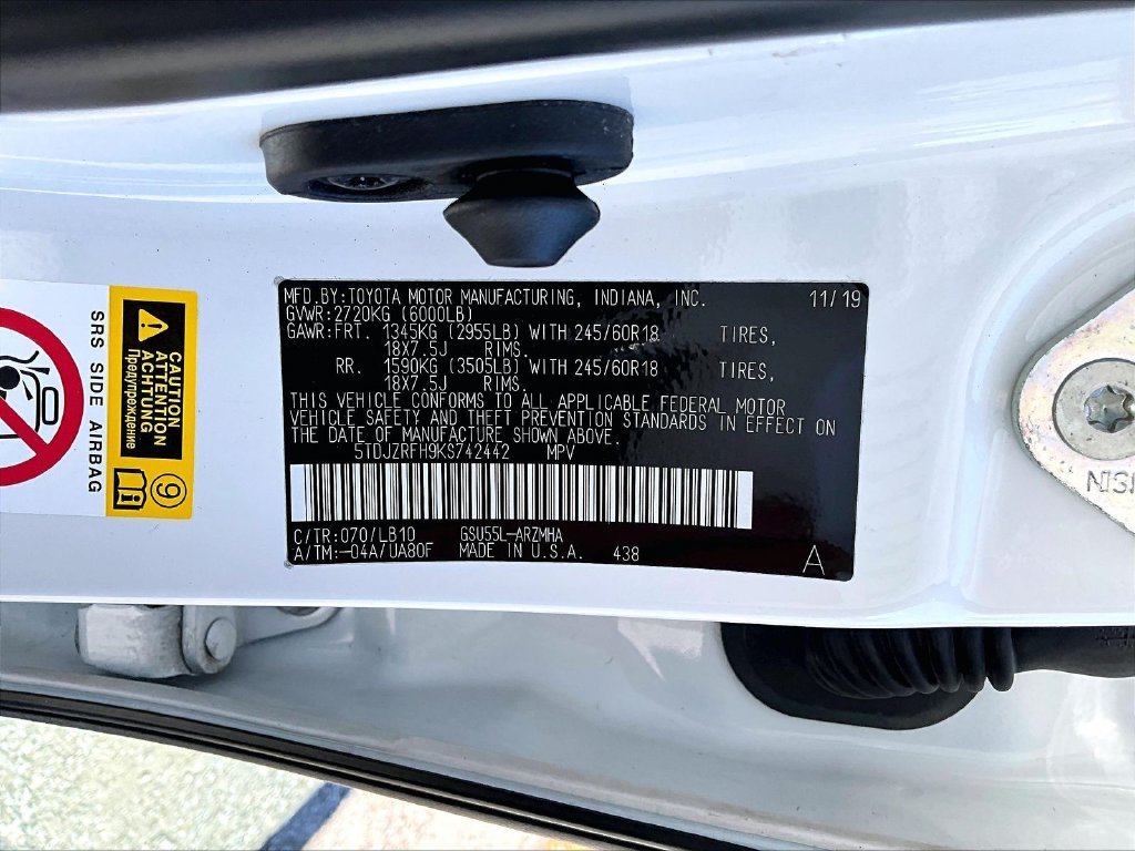 Used 2019 Blizzard Pearl Toyota XLE image 34