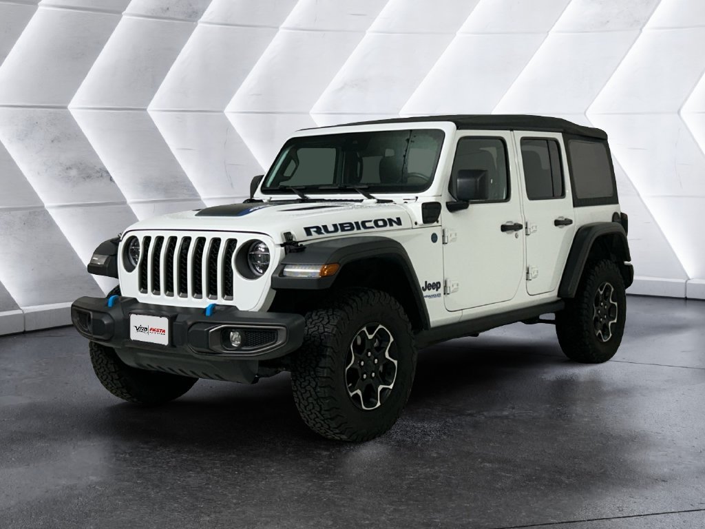 Used 2022 White Jeep Unlimited Rubicon 4xe image 3