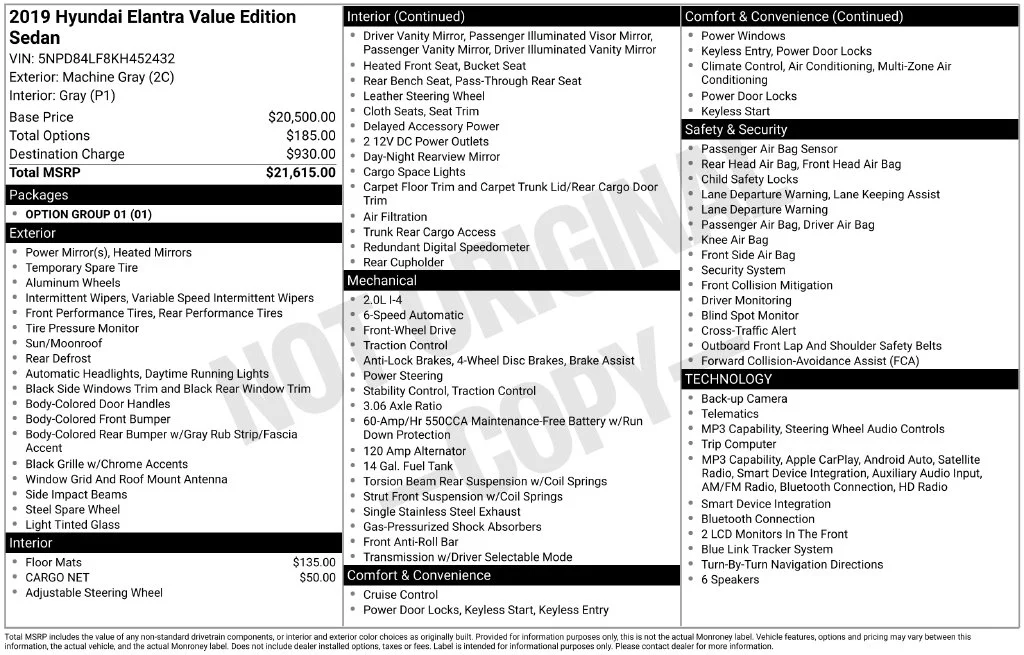 Used 2019 Machine Gray Hyundai Value Edition image 40