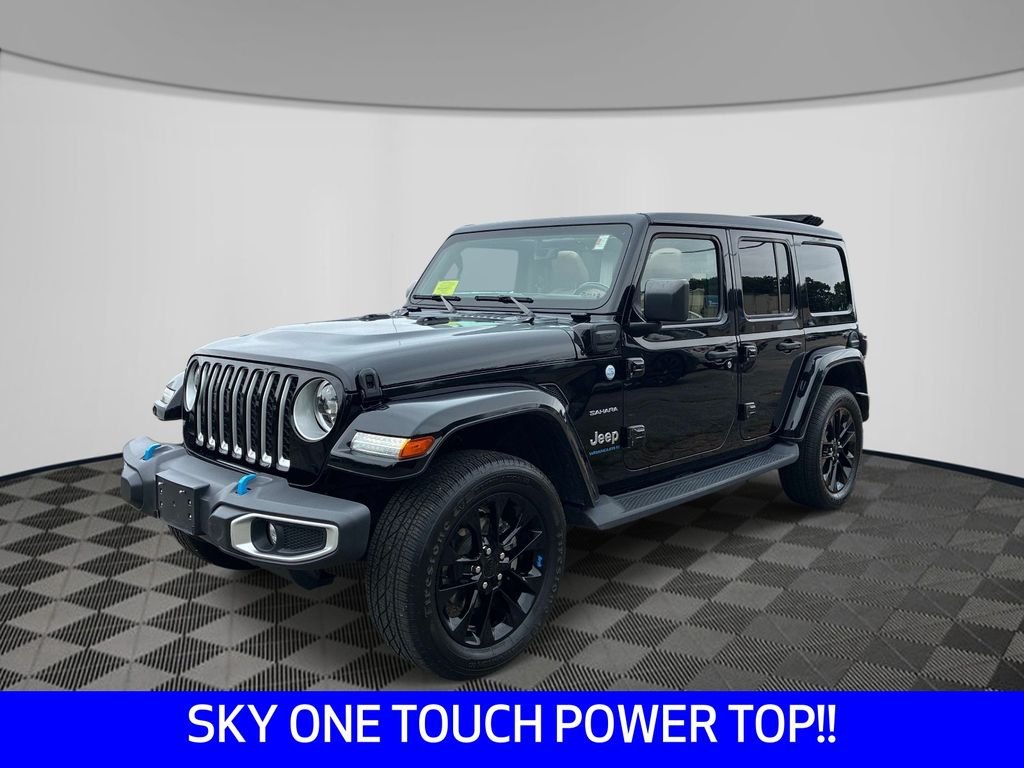 Used 2023 Black Jeep Sahara 4xe image 1