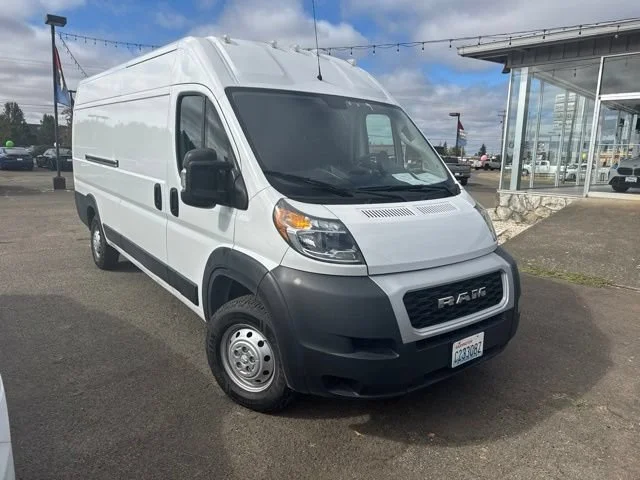 Used 2021 Bright White Clearcoat Ram High Roof image 1