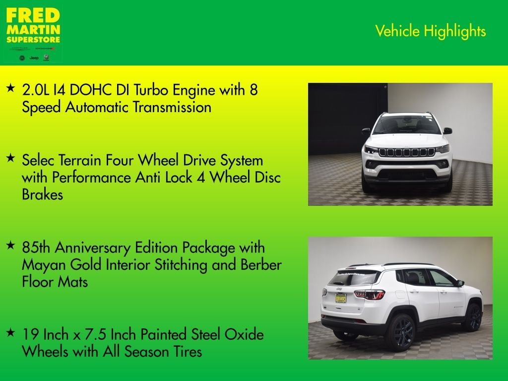 New 2026 Bright White Clear-Coat Exterior Paint Jeep 85th Anniversary Edition image 7