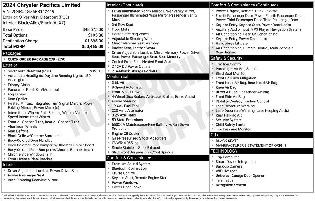 Used 2024 Silver Chrysler Limited image 41