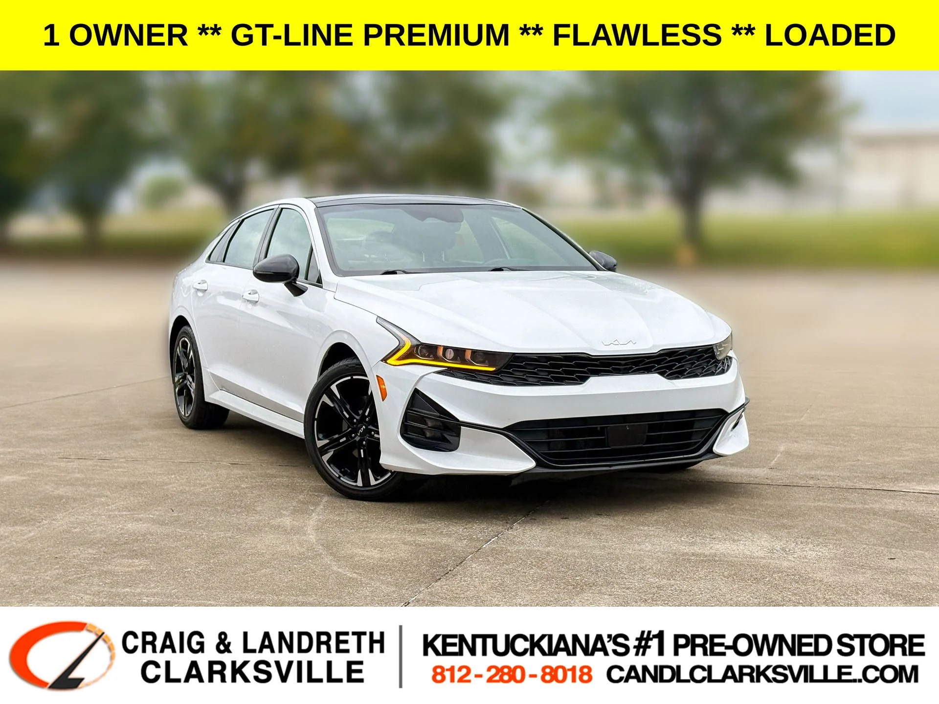 Used 2022 White Kia GT-Line image 1