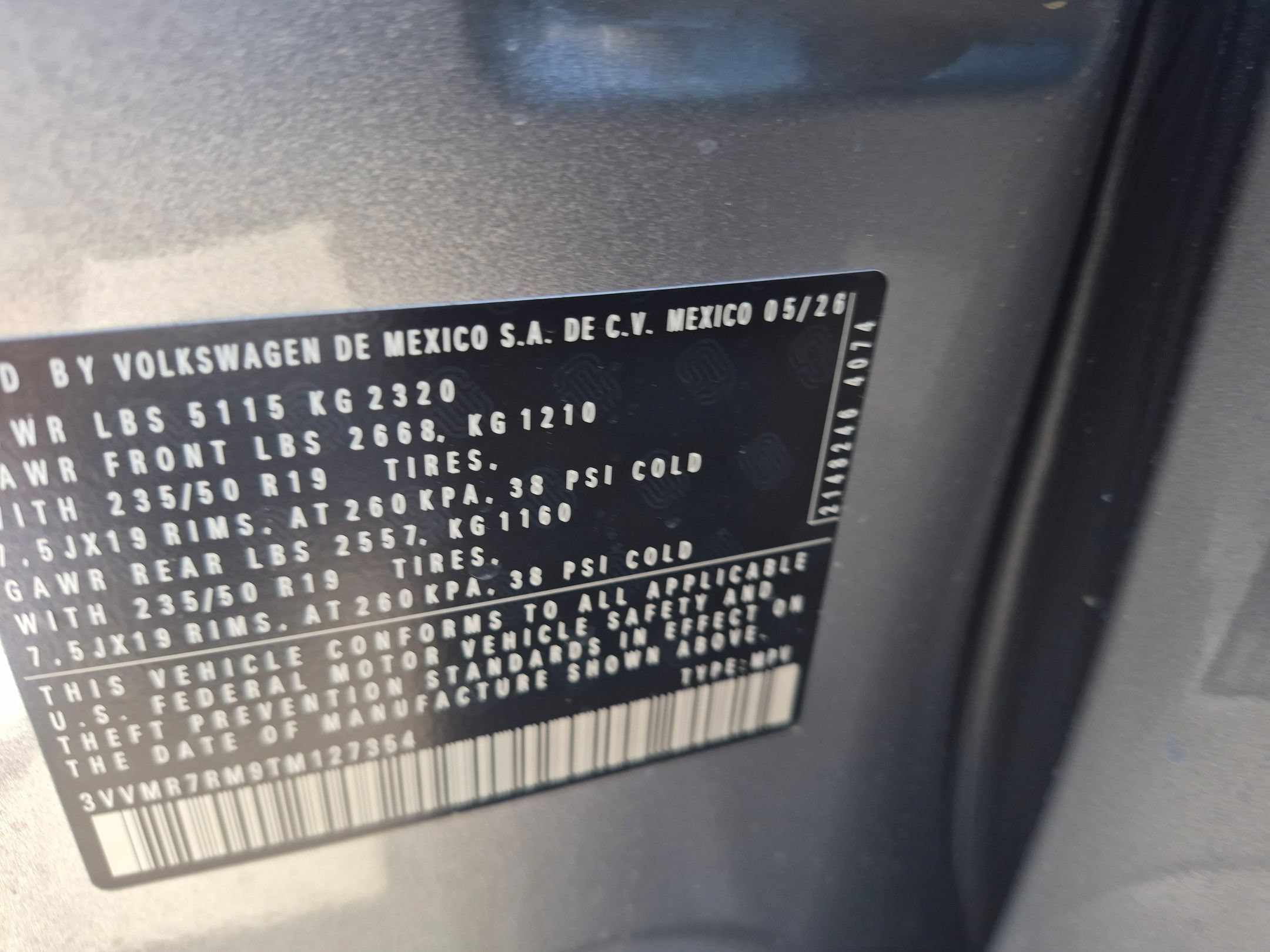 New 2026 Pyrite Silver Metallic Volkswagen SE image 30