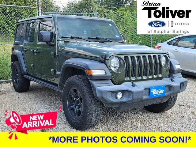 Used 2021 Sarge Green Clearcoat Jeep Unlimited Sport image 1