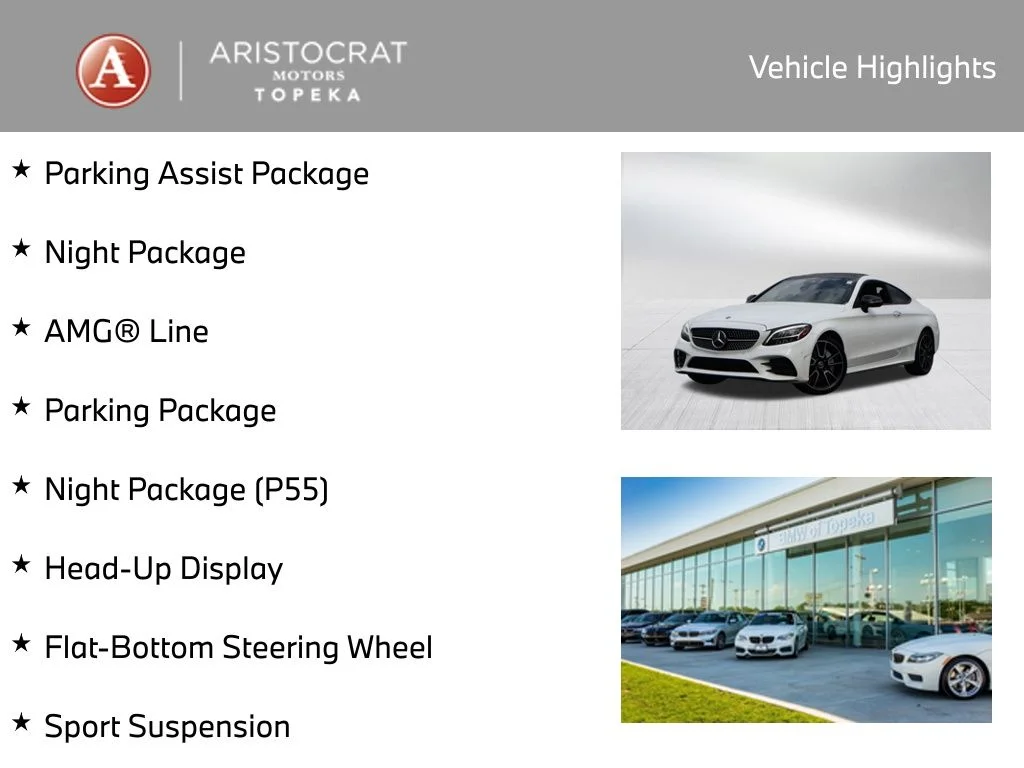 Used 2020 Mercedes-Benz C-Class Coupe C300 with VIN W1KWJ8EBXLF985270 for sale in Kansas City