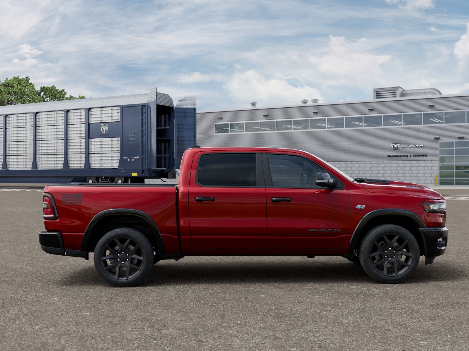 New 2026 Molten Red Pearl-Coat Exterior Paint RAM Laramie image 12