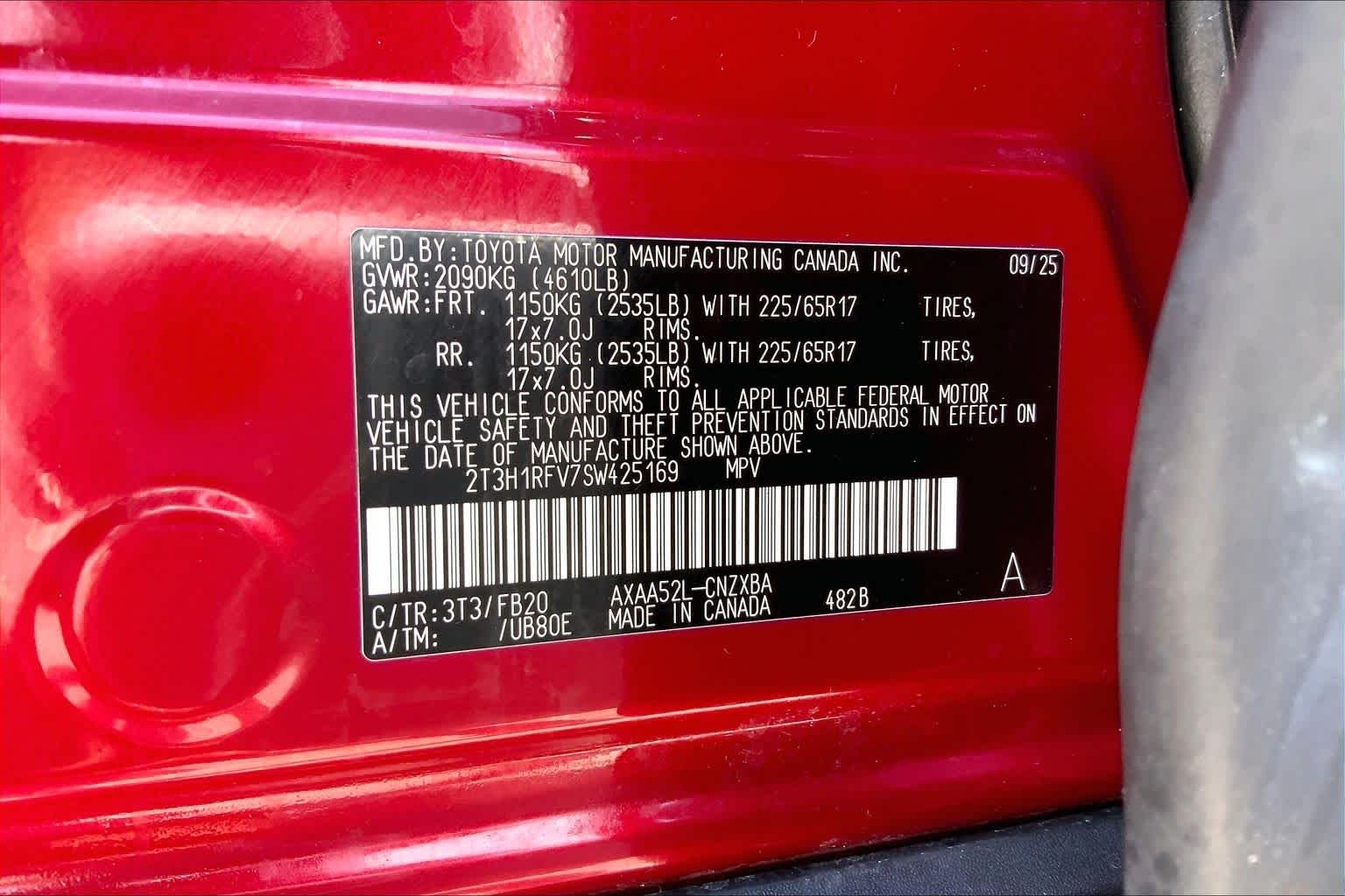 Used 2025 Ruby Flare Pearl Toyota LE image 36