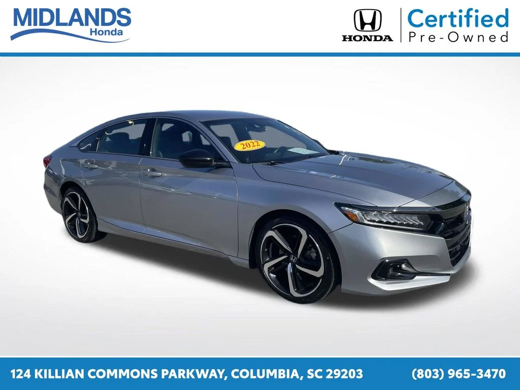 Certified Used 2022 Lunar Silver Metallic Honda Sport image 1