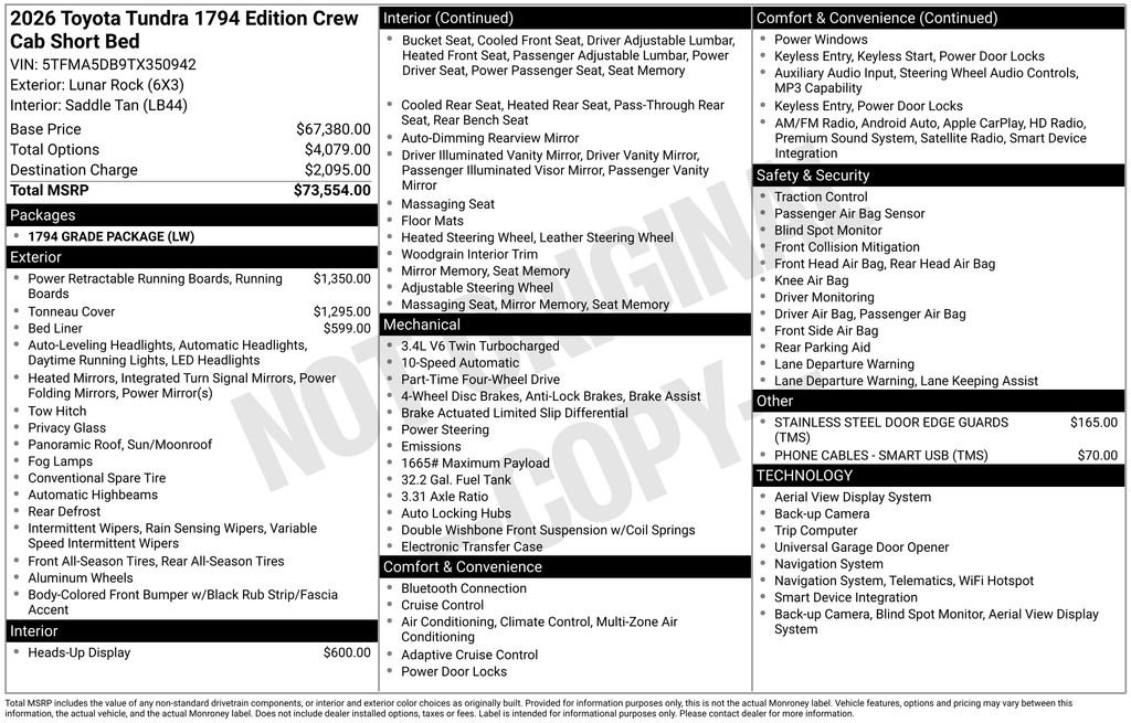 Used 2026  Toyota 1794 image 6