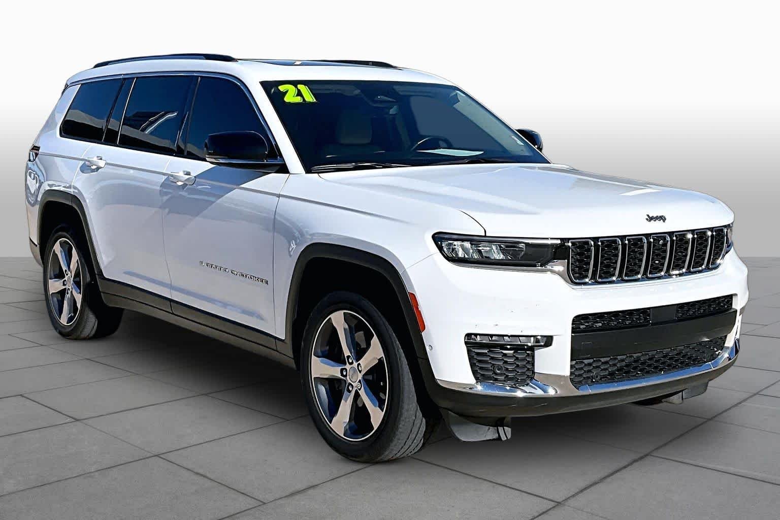 Used 2021 Bright White Clearcoat Jeep Limited image 4