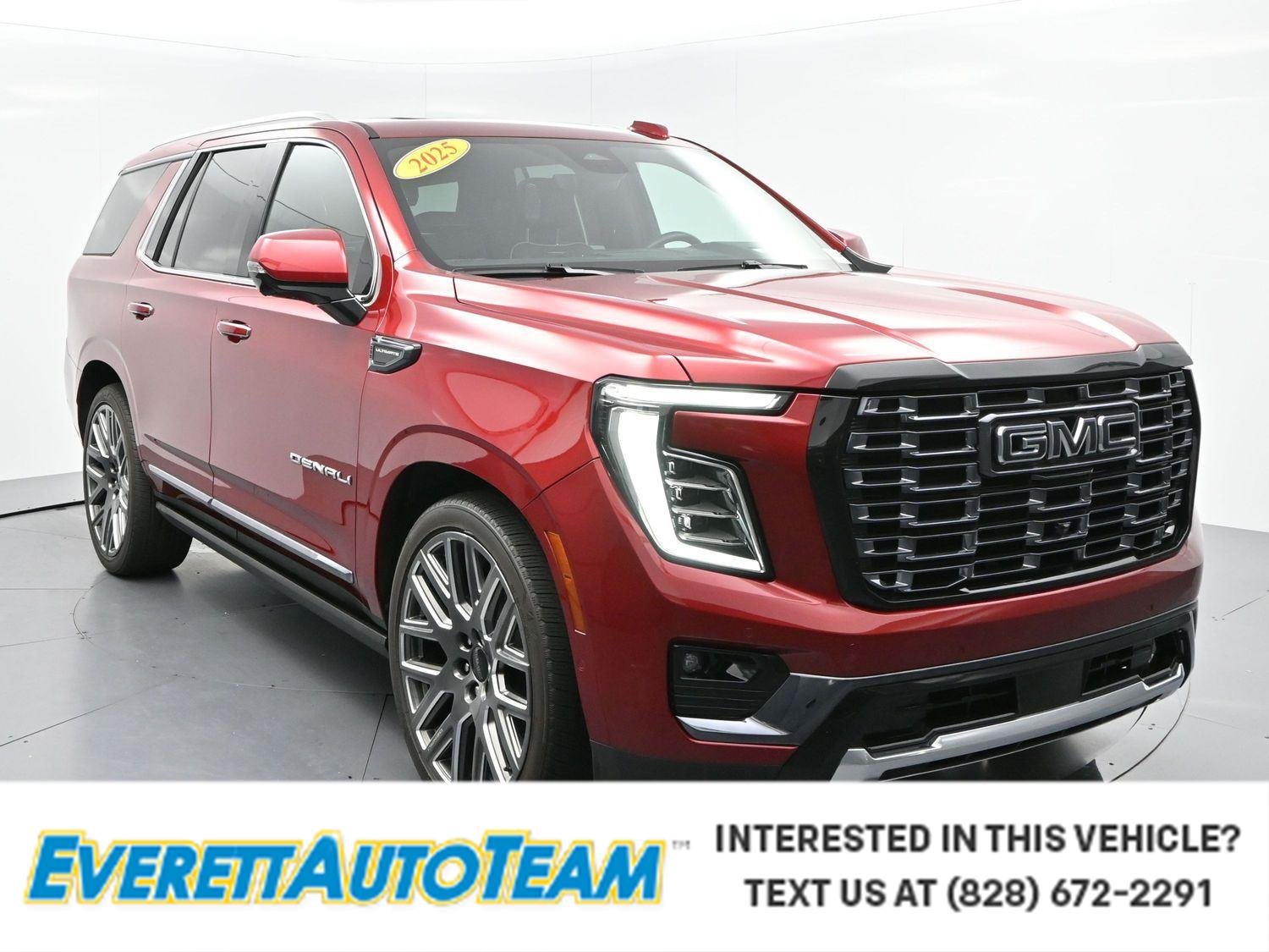 Used 2025 Volcanic Red Tintcoat GMC Denali Ultimate image 1