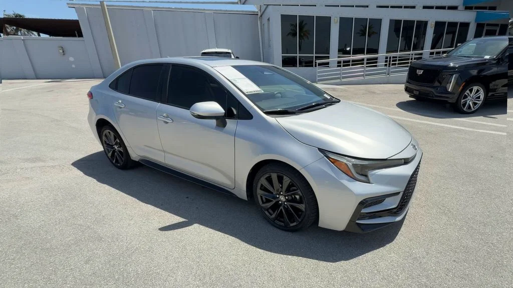 Used 2023 Classic Silver Metallic Toyota SE image 2