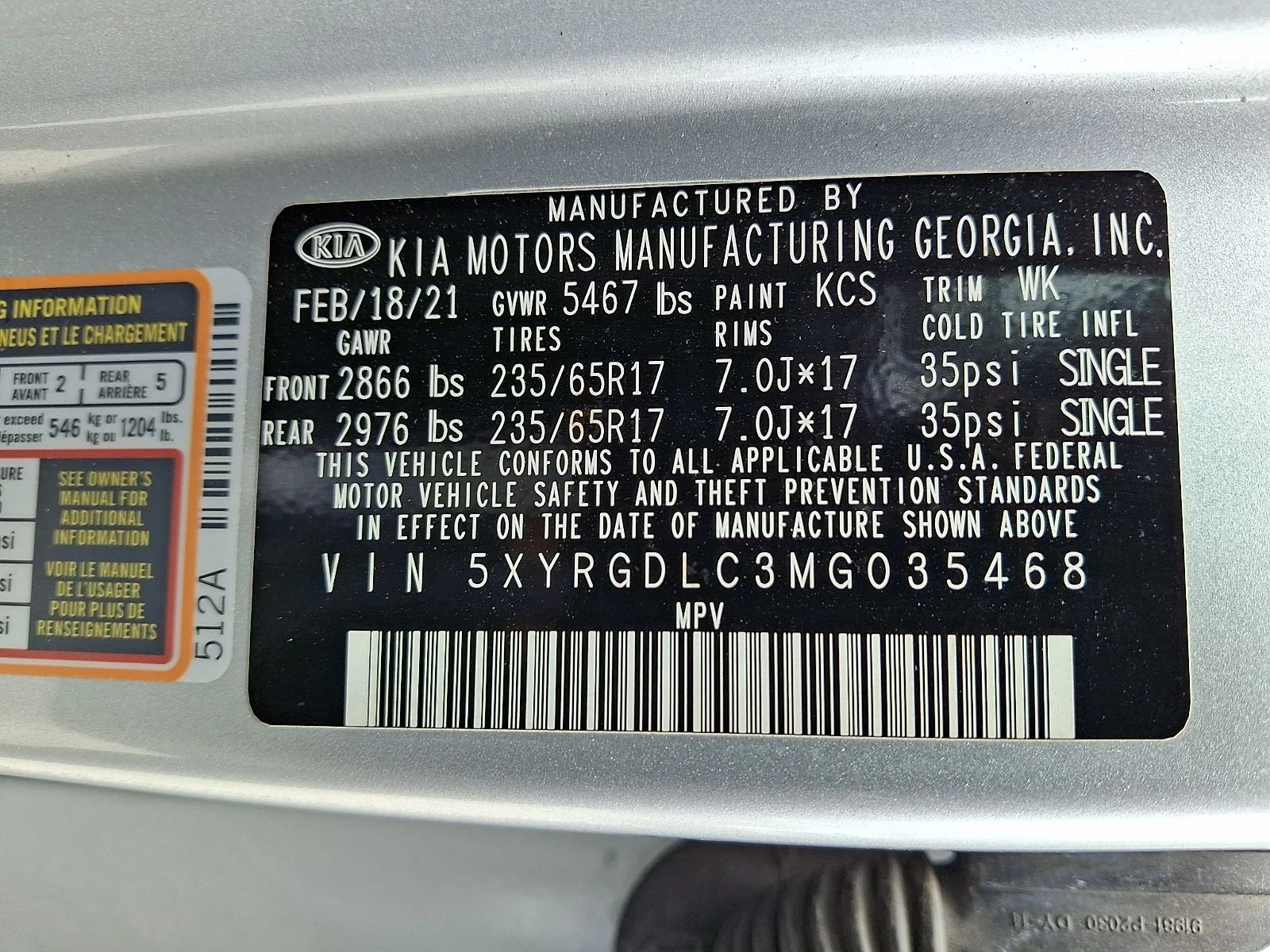 Used 2021 Silver Kia LX image 25