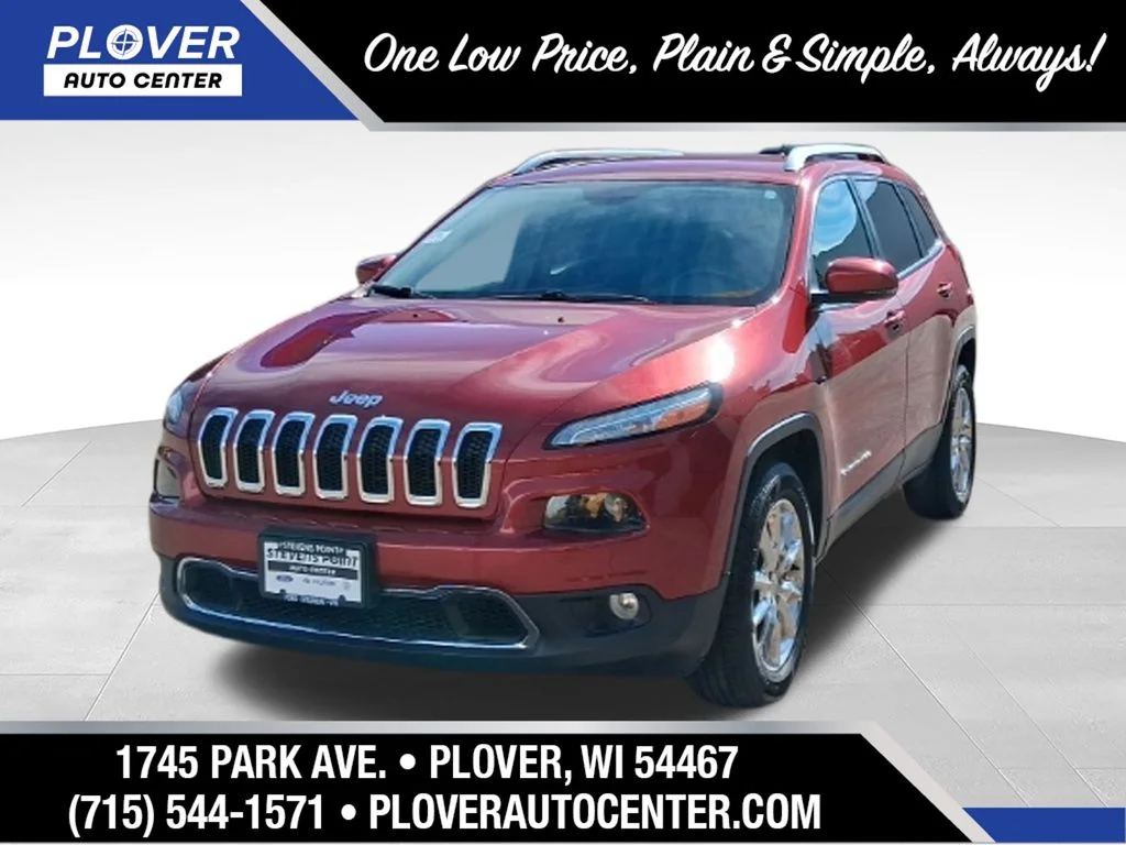 Used 2015 Deep Cherry Red Crystal Pearlcoat Jeep Limited image 1