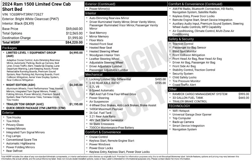 Certified Used 2024 White Ram Limited image 41