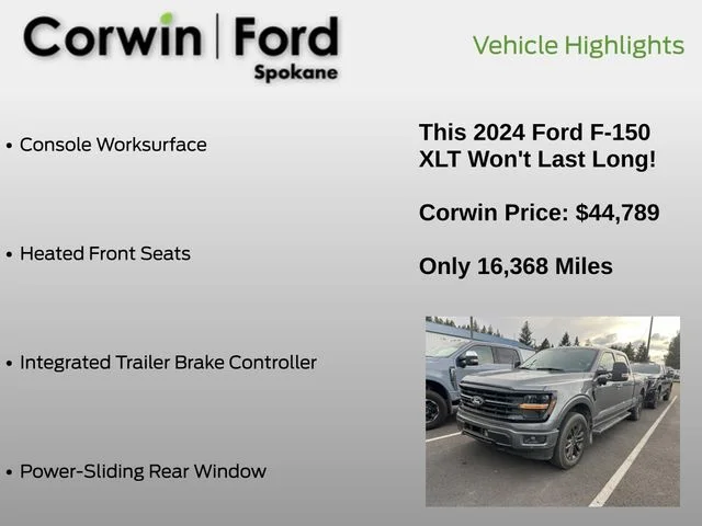 Used 2024 Carbonized Gray Metallic Ford XLT image 17