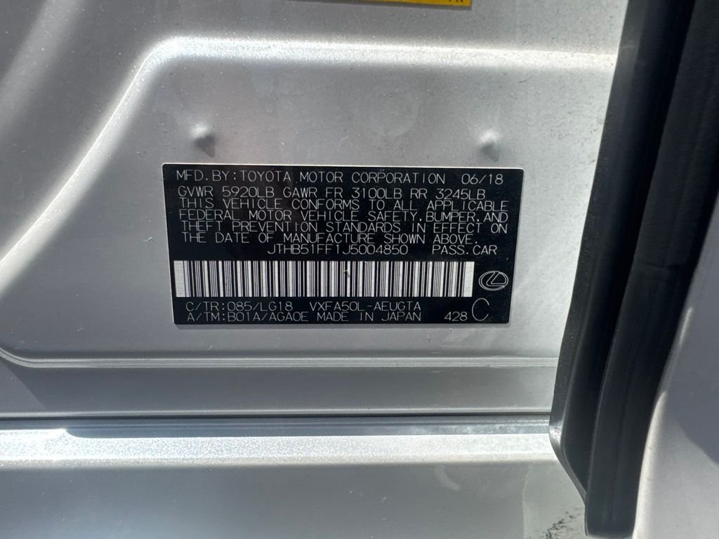 Used 2018 White Lexus 500 Base image 8
