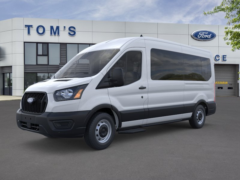 Oxford White 2026 Ford Transit Passenger 350 XL Medium Roof LB RWD Van Rear-Wheel Drive