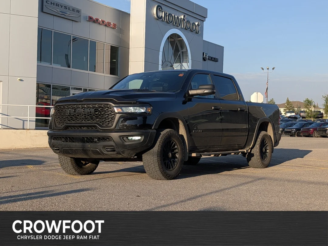 Used 2025 Black RAM Rebel - - Hurricane Twin Turbo - 4x4 - Crew Cab - Trailer Brake Ctrl & More! image 1