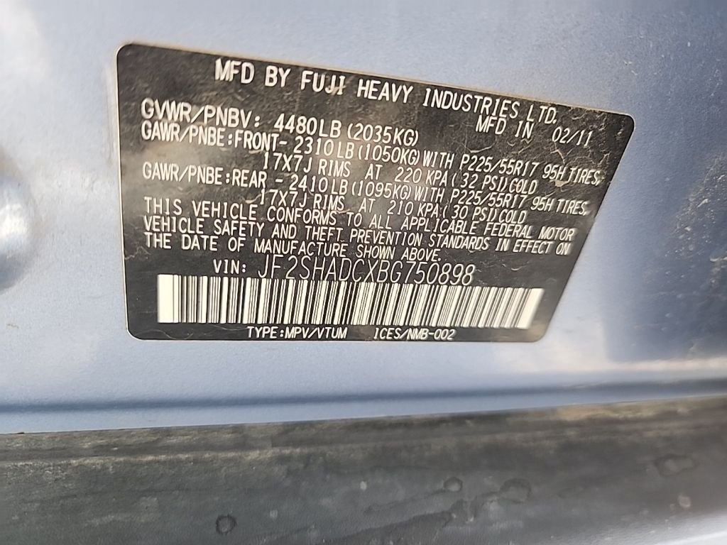 Used 2011 Blue Subaru 2.5X image 7