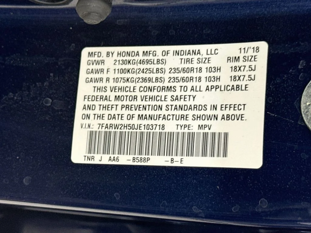Used 2018 Obsidian Blue Pearl Honda EX image 32