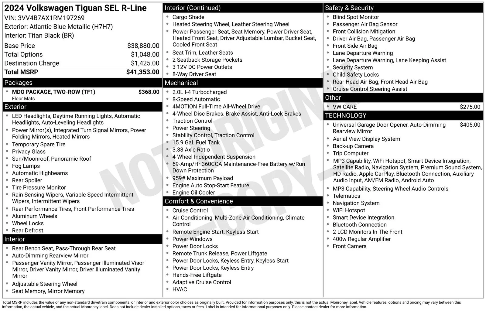 Certified Used 2024 Blue Volkswagen 2.0T SEL R-Line image 10
