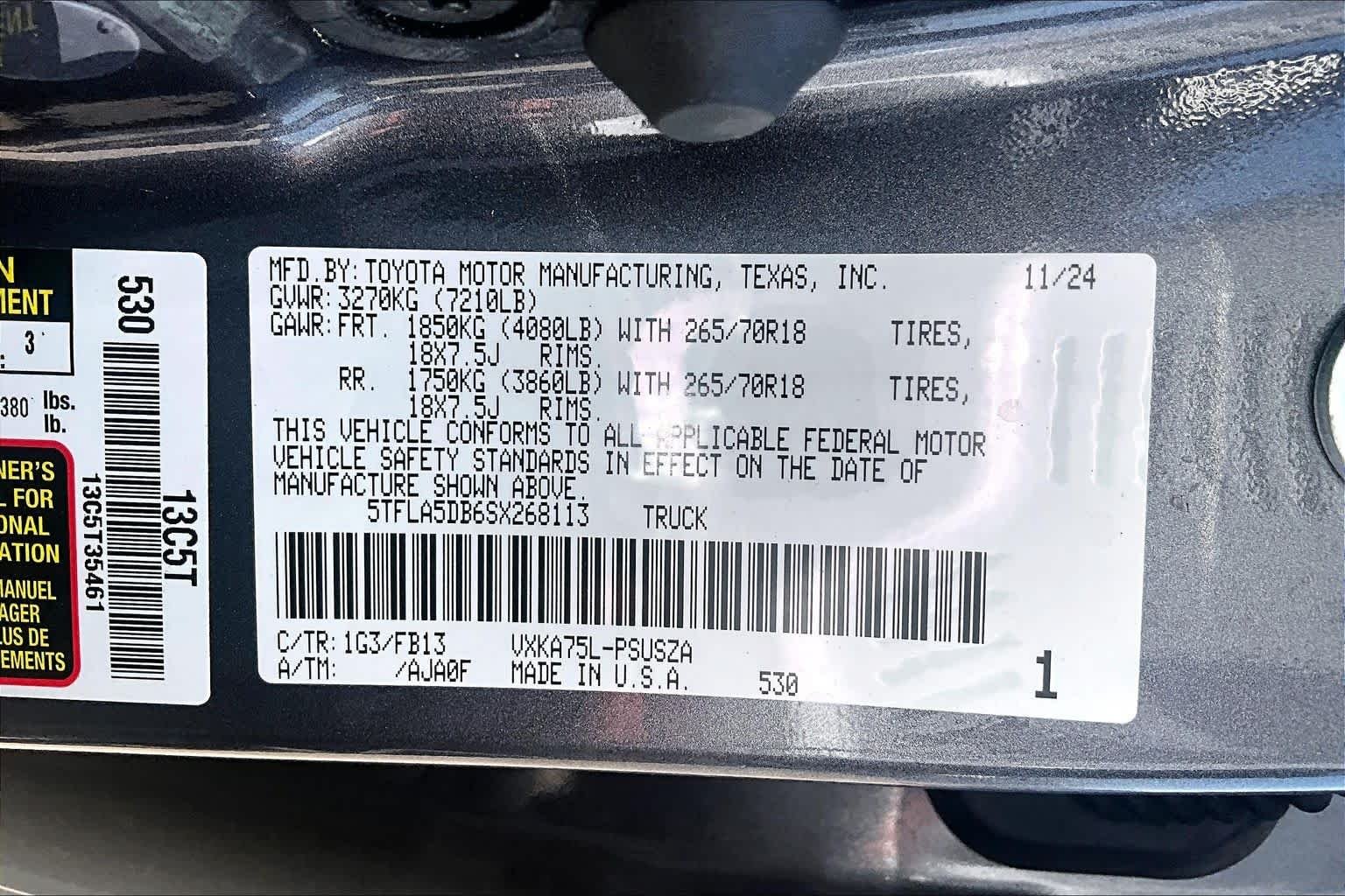 Used 2025 Magnetic Gray Metallic Toyota SR5 image 37