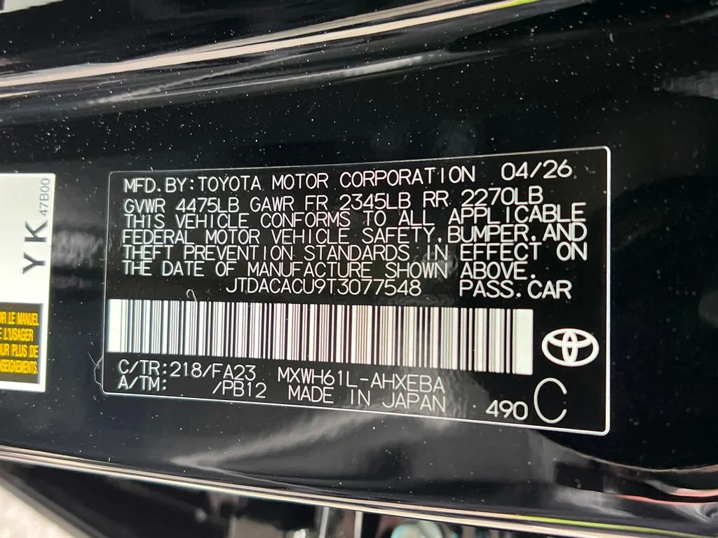 New 2026 Black Toyota SE image 26
