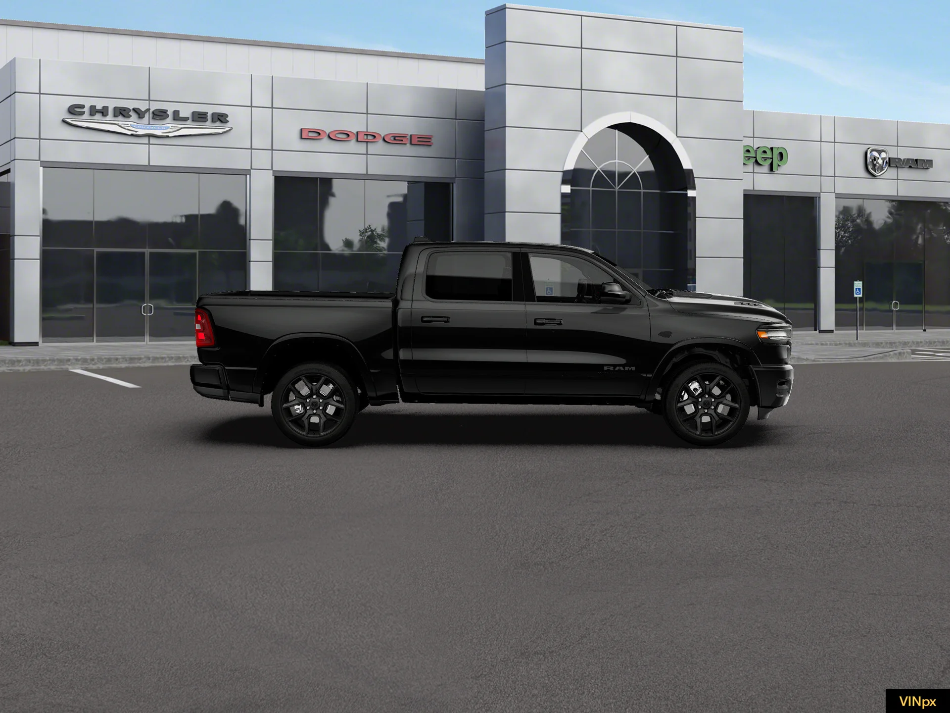 New 2027 Diamond Black Crystal Pearlcoat Ram Laramie image 9