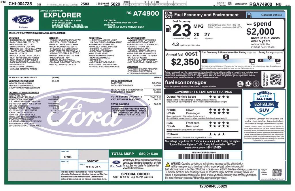 2024 Ford Explorer XLT 4WD's photo