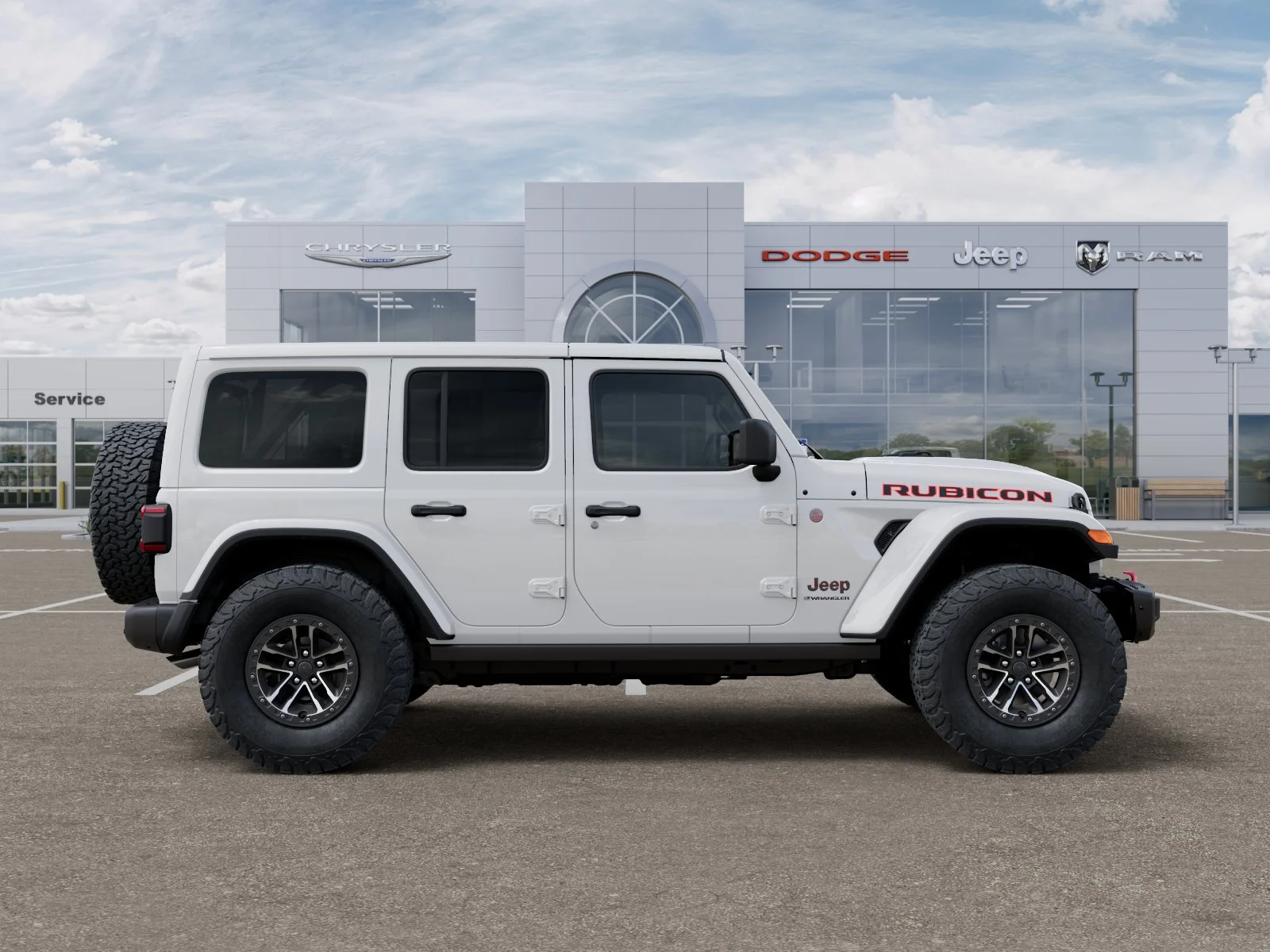 New 2026 Bright White Clear-Coat Exterior Paint Jeep Rubicon X image 47